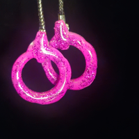 Hot Pink Glitter Twisted Pretzel Knot Resin Earrings