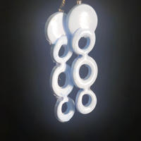 Blue Pearl Bubble Chain Resin Earrings