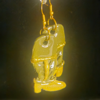Gold Glitter Cowboy Hat & Boot Resin Charm Dangle Earrings